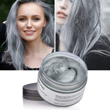 4 Colors Temporary Hair Dye Wax,Instant Hair Dye Wax 4.23 oz Natural Hairstyle Pomade Cream Unisex Hair Wax for men and women(Blue+Purple+White+Gray)