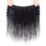 Brazilian Virgin Curly Human Hair 3 Bundles Jerry Curly Human Hair Weave Grade 8A 100% Unprocessed Virgin Human Hair Bundles (14 16 18 inch) Natural Color
