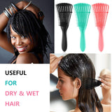 Ez Detangling Brush for Curly Hair Knots Detangler Hair Textured 3a to 4c Kinky Wavy Wet Thick Long Dry Black Natural Hair, Easy to Clean 2 Pack