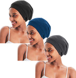 Satin Lined Slap Cap for Curly Hair Sleep Caps for Women Frizz Night Head Cover