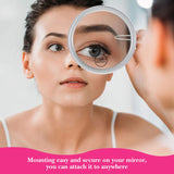 3 Pieces 15X Magnifying Mirror with Mounting 3 Suction Cups 3.93 Inch, Mini Round Mirror Portable Magnifier for Easy Makeup Eyebrows Blackhead Blemish Removal Contact Lenses