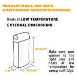 waxup Honey Roll On Wax 8 Pack and 200 Wax Strips, Pro Refill, Hot Hair Removal Wax Cartridge, Depilatory Wax Roller for Sensitive Skin, Home Self Waxing Body, Legs, Arms. Soft Wax Warmer not included