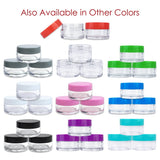 Beauticom 24 Pieces 20G/20ML Round Clear Jars with WHITE Lids for Lotion, Creams, Toners, Lip Balms, Makeup Samples - BPA Free