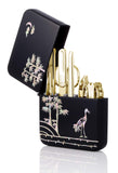 K-Beauty! Mother of Pearl Three Seven (777) Premium Quality Gift Travel Manicure Grooming Kit Nail Clipper Set (4112), MADE IN KOREA, SINCE 1975, (Premium Gold)