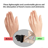 MIG4U Moisturizing Beauty Gloves Touchscreen Cotton Glove for SPA, Eczema, Dry Hands, Cosmetic Treatment, black 3 pairs size s/m