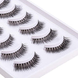 10 pairs False Eyelashes Natural Look 002 Lashes and White Glue