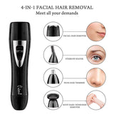 Facial Hair Remover & Eyebrow Trimmer, 2 In 1 Eyebrow Remover and Painless Hair Remover, Eyebrow Lips Nose Body Facial Hair Removal Razor For Women with Built-in LED Light
