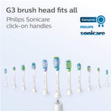 Philips Sonicare HX9073/65 Genuine Replacement Toothbrush Head Variety Pack - Premium Plaque Control, Premium Gum Care & Premium White, Brushsync Technology, White 3-pk