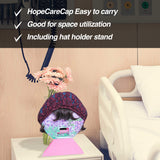 HopeCareCap for women cancer patients Wear as One Wig+Cap hair loss cap cancer patient headcover hairloss wig (Purple)