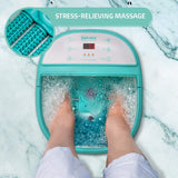 Foot Spa Bath Massager with Heat - Feet Soaking Tub Features 6 Shiatsu Massage Rollers, Rotting Callus Remover, Adjustable Time & Temperature - Stress Relief for Fatigue and Tired Feet