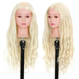 Cosmotologist Doll head for Hair Styling 26 inch Mannequin Head with Hair Doll Head Styling 50% Real Hair Dolls to Practice Braiding Training Head Cosmetology Doll Manikin Head with Clamp + Braid Set