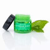 Vegan Lip Scrub - Icy Mint Lip Sugar Scrub Exfoliator, Lip Treatment Repair Chapped Lips, Soft Lips Exfoliator and Moisturizer - Made in USA