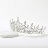 SWEETV Crystal Wedding Tiara for Women, Royal Queen Crown Headband, Rhinestone Princess Hair Accessories for Prom Birthday, Silver