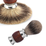 Men's Wood Shaving Set, Wet Grooming Shaving Set with Rosewood 5 Layer Razor, Wood Brush and Stainless Steel Stand, Perfect Gift for Boyfrien and Father