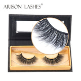 Arison 3D Mink Lashes False Fake Eyelashes Wispy Strips Silk Reusable Handmade Real Long Fur Soft Dramatic Natural Look 1 Pair Package for Women Makeup