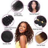 8A Brazilian Virgin Curly Hair Weave 1 Bundle 100% Unprocessed Human Hair Curly Wave Extensions Natural Black (24")