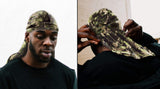2 PCS Premium Silky Camouflage Durag, Extra Long Strap with Reinforced Triple Stitch- Perfect to Preserve Hair Waves, Optimal Hair Support, Protect Against Harsh Weathers, Extensive Usage