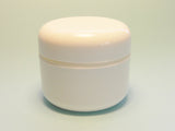 White Plastic Jar with Dome Lid 8 Oz - 6 Per Bag by Levine