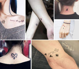 4 Pack Temporary Tattoo Kit, Tattoo Ink & DIY Semi-permanent Tattoos with 81 Pcs Tattoo Stencils