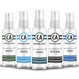 CA Perfume 2020 Most Attractive Men  Set Impression of (Aventus + Sauvage + Bvl. Man + Invictus + Legend) Fragrance Sample Travel Size Parfum Sprayer (2 Fl Oz/60 ml) x 5