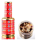 DND DC DIP LIQUID for Nails, 2 BASE GEL, 0.6oz, 18ml, Daisy Dipping (with bonus side Glitter) Made in USA (#2 BASE GEL)