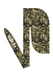 2 PCS Premium Silky Camouflage Durag, Extra Long Strap with Reinforced Triple Stitch- Perfect to Preserve Hair Waves, Optimal Hair Support, Protect Against Harsh Weathers, Extensive Usage