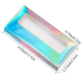 50 Pieces Empty Eyelash Case Boxes Lash Box Packaging Empty Lash Boxes Glitter Paper Cardboard Plastic Eyelash Storage Box False Lashes Cases Holder (Multicolor)