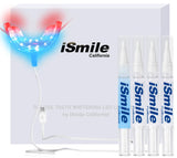 iSmile Teeth Whitening Kit with LED Light, No Sensitivity, Professional RED & Blue Technology, 35% Carbamide Peroxide Pens & Desensitizing Gel Pen, Sensitive Direct Tooth Whitener at Home