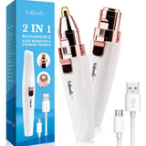 VieBeauti Rechargeable Eyebrow Trimmer Facial Hair Remover, USB Charger, 1 Count