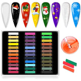 Saviland Soft Pastel Nail Chalks for Acrylic Powder - Colorful Non-Toxic Square Acrylic Nail Chalks, Professional Nail Chalks Pastels Assorted 36 Colors for DIY Colored Acrylic Nail Powder