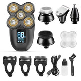 Electric Shaver for Men, GOOLEEN 5 in 1 Head Shavers for Bald Men Wet&Dry Waterproof Bald Head Shaver Electric Razor (Golden)