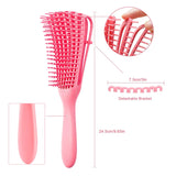 Ez Detangling Brush for Curly Hair Knots Detangler Hair Textured 3a to 4c Kinky Wavy Wet Thick Long Dry Black Natural Hair, Easy to Clean 2 Pack