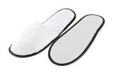 LUXEHOME Spa Slippers in Bulk; 20 Pairs Disposable White Hotel Slippers for Guests; 2 Size Closed Toe Slippers Fit for Women and Men