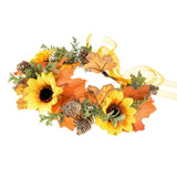 Floral Fall Sunflower Halo Wedding Crown Flower Girls Headband Birthday Party Headpiece FL-18