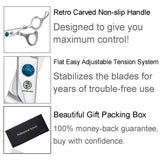 6 Inch Hair Thinning Scissors, 30 Teeth Thinning Shears for Women Texturizing Blending Shears with Engraved Ergonomic Offset Handle for Barber, Hairdresser, Men, Children, Kids
