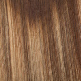 Ombre 100% Remy Human Hair Clip in Extensions Double Weft Full Head Thick Thickened Long Soft Straight 8pcs 18clips 14" / 14 inch 120g 4T27P4 Medium Brown to Dark Blonde mix Medium Brown