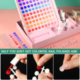 480 Tips False Nail Tips Color Chart, Nail Art Color Display Card Board Template with Adhesive Sticker for Colorful Nail Polish (Transparent)