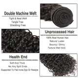 VIVI BABI Hair 9A Grade Unprocessed Brazilian Virgin Human Hair Kinky Curly 3 Bundles Natural Color For Black Women Deep Curly Hair Weave 10 12 14 Inches