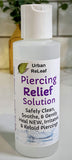 Urban ReLeaf Piercing Relief Solution ! Safely Clean, Soothe & Gently Heal New, Irritated and Keloid Piercings. 100% Natural Sea Salt, Tea Tree, Rosemary