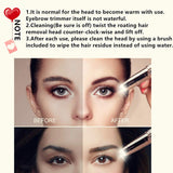 Rechargeable Eyebrow Hair Removal For Women, MMCAT Painless Electric Eyebrow Trimmer Epilator, Ladies Eyebrow Razor Shaver For Eyebrow Hair Remover With LED Light (Rose Gold)