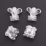 LEORX 60pcs Mini Hair Claw Transparent Small Resin Hair Jaw Clip Non-slip Hair Barrettes for Hair Styling, 1.5cm