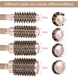 Ceramic Round Brush Gold Hair Brush Hairdressing Curling Hairstyle Brush 4 Different Sizes Professional Hairdressing Set(53mm)