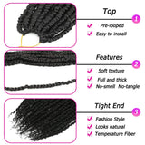 Pre-looped Bomb Twist Passion Twist Crochet Braids Hair Pre-looped Crochet Hair Spring Twist Braiding Hair Synthetic Hair Extension 6pcs 24 inch 1B