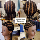 Hairginkgo 100% Real Hair Mannequin Head Hairdresser Training Head Manikin Cosmetology Doll Head (91711B0216)