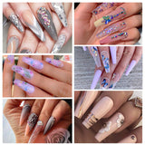 Acrylic Nail Kit Set, Acrylic powder Shiny Glitter Nail Art Decoration Professional DIY Gel Nail Kit Manicure Set with Nail Dryers