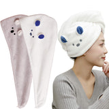 2Pack Lovely Microfiber Hair Towel Wrap, Magic Instant Quick Drying, Anti Frizz Curly