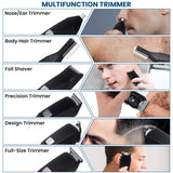 Beard Trimmer Hair Trimmer for Men,MIGICSHOW Hair Clippers Waterproof 6 in 1 Grooming Hair Cutting Kit Mustache Trimmer Body Groomer Trimmer for Nose Ear Facial Hair Precision Trimmer USB Rechargeable