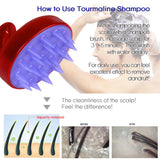 DCKR Tourmaline Shampoo Massager for Itchy and Dry Scalp Care - Shampoo Brush without Battery (Blue)