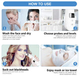 Blackhead Remover Vacuum Electric Blackhead Removal Tools Pore Cleaner with LED Display Deep Cleaner Blackhead Including 4 Patterns and 5 Suction Probes USB Rechargeable for Dry, Normal, Oily Skin