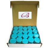 (Quantity: 100 Pieces) Beauticom 10G/10ML Round Clear Jars with TEAL Sky Blue Lids for Acrylic Powder, Rhinestones, Charms and Other Nail Accessories - BPA Free
